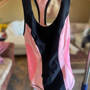 Lululemon Black and Pink Athletic Tank Top